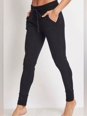 Free People Black Jogger Sweatpants with Drawstring